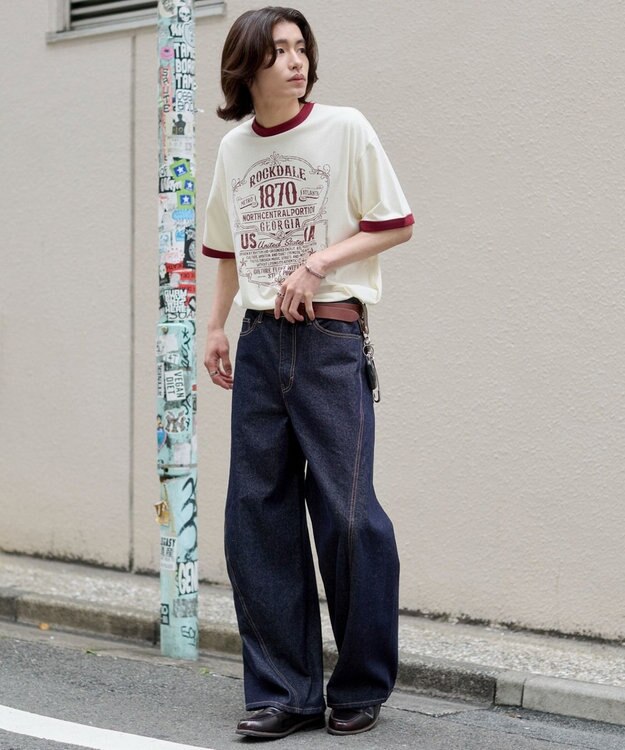 WEGO 【ユニセックス着用ITEM】グラフィックネップT（SS） ホワイトアイボリー