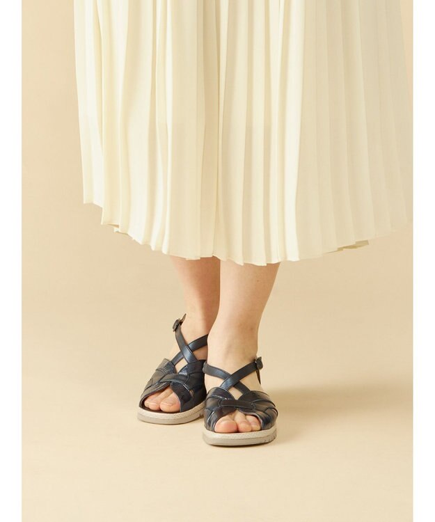 ASICS WALKING ペダラ WC120D 3E ヒール高4.0cm ブルー系