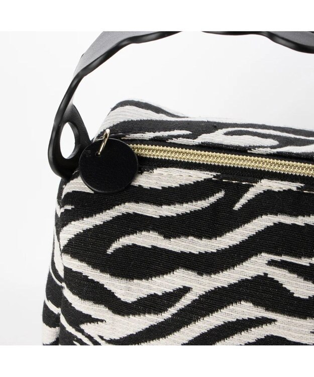 UNBILLION cachecache 波型ショルダースクエア2wayボストン ゼブラ