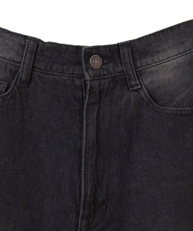 WEGO 【新色追加】ヴィンテージウォッシュデニムハーフパンツ ブラック