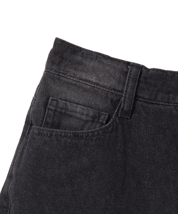 WEGO 【新色追加】ヴィンテージウォッシュデニムハーフパンツ ブラック