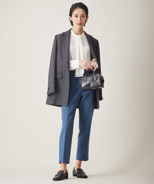 ICB 【防シワ・洗える】 トリプルクロスツイル スティックパンツ ダルブルー系