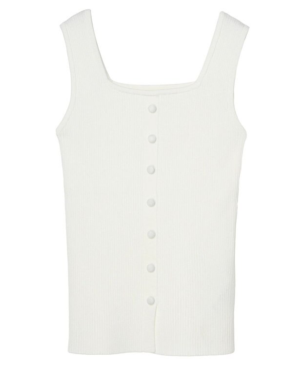 earth music&ecology リサイクルポリエステルブレンド２ＷＡＹタンクトップ Off White