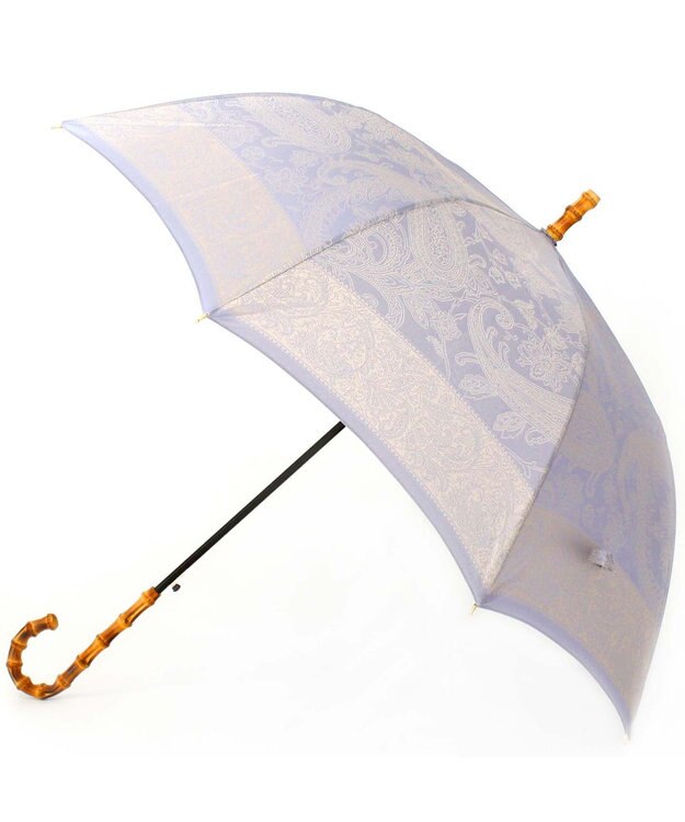 槇田商店 Kirie ペイズリー アイスブルー 長傘 水色