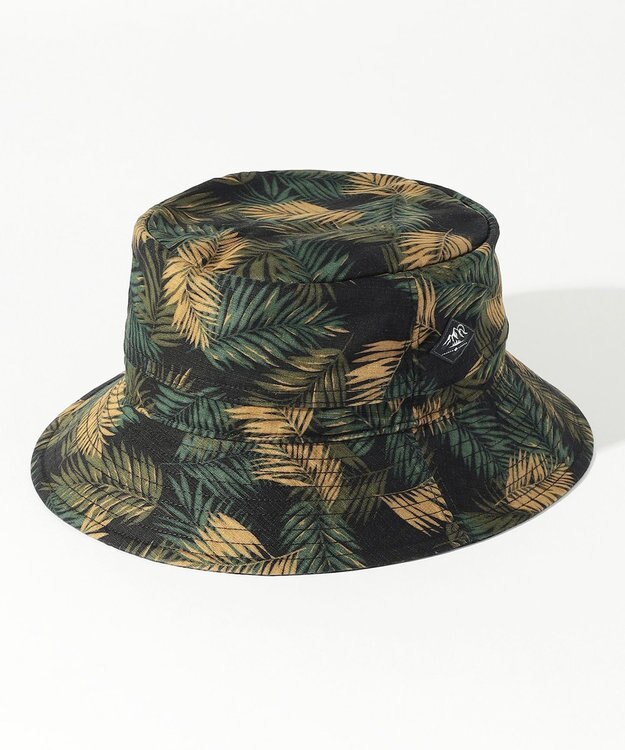 JOSEPH ABBOUD MOUNTAIN 【折り畳み可】ジャングルリーフプリント ポケッタブルバケット ハット ダークグリーン系6