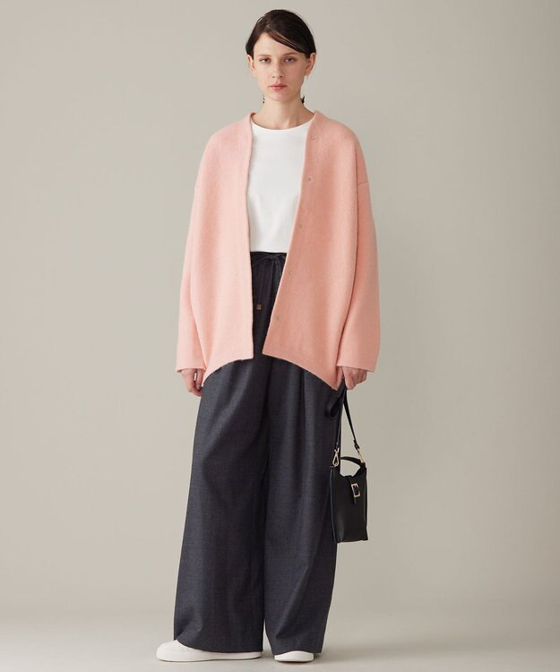 自由区 ウールサキソニーワイド パンツ グレー系