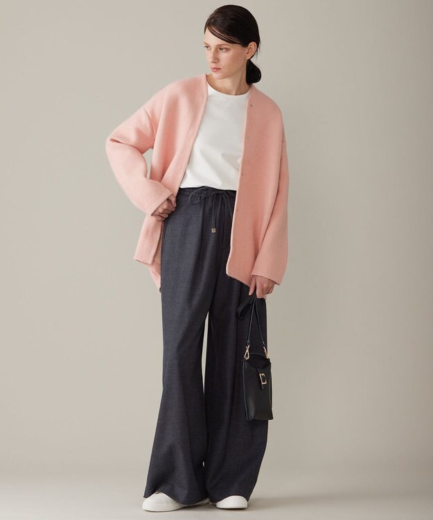 自由区 S ウールサキソニーワイド パンツ グレー系