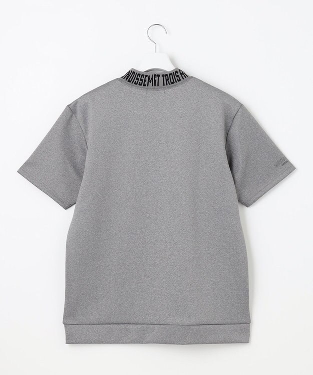 23区GOLF 【MEN】【吸水速乾・UVケア】衿ロゴ モックネックシャツ ライトグレー系