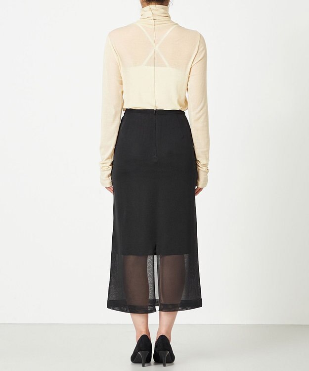 NAVE 【Nave・洗える】ツイストシアー タートルネックプルオーバー ライトイエロー系