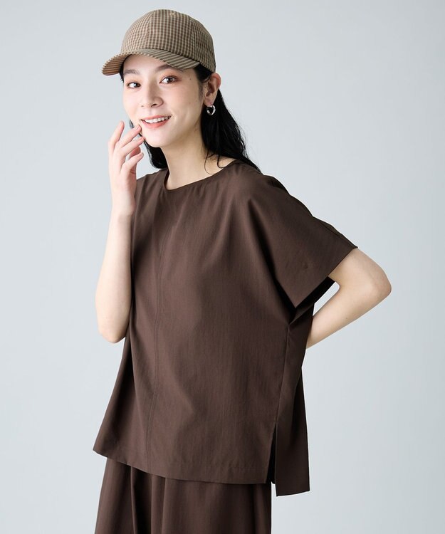 ANY 楽映えドルマンスリーブブラウス（セットアップ着用可） ブラウン
