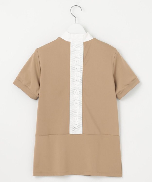 PW CIRCULUS 【UVカット / 吸水速乾 / 伸縮性抜群】【WOMEN】バックメッシュ切り替えモックT ゴルフウェア レディース ベージュ系
