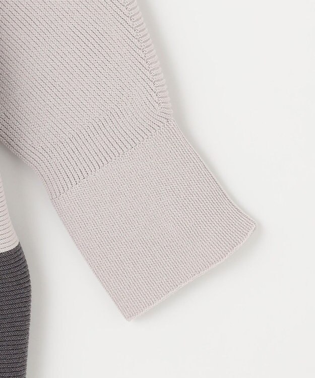 自由区 【WEB限定・洗える】コットンストレッチホールガーメントドルマン ニット ベージュ系1