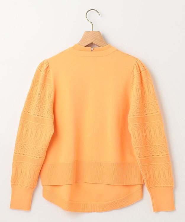 組曲 【2SET・WEB限定】編地ニット ツインセット ライトオレンジ系