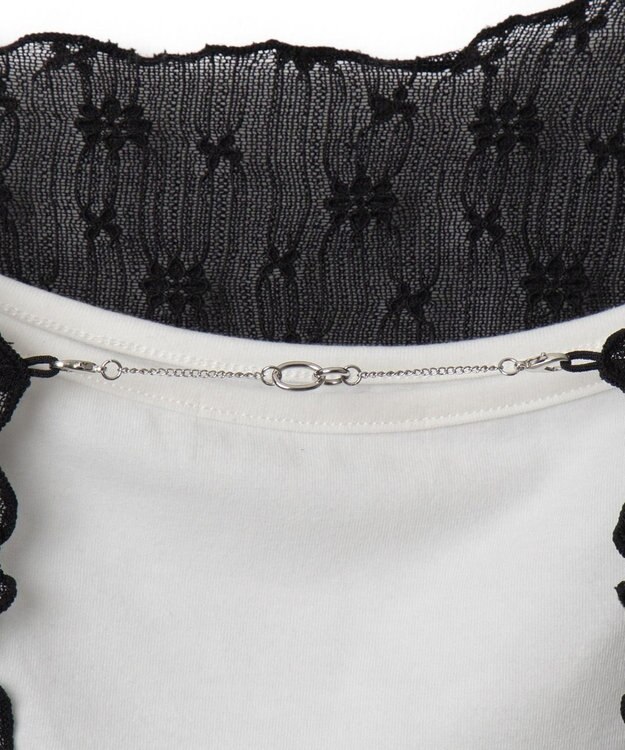 WEGO 【２点セット】アンサンブルレースカーデ ブラック