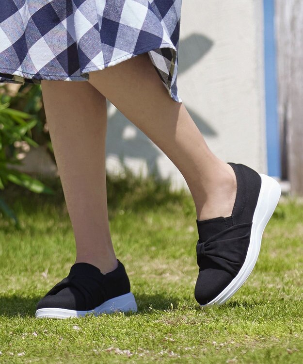 Tiaclasse 【安田美沙子さん着用】キャンバスリボンスリッポン ブラック