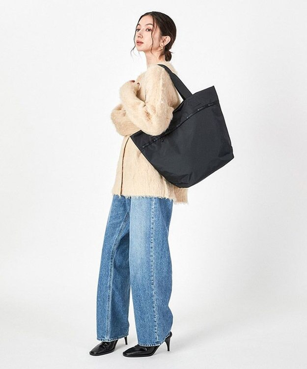 LeSportsac MARKET TOTE/リサイクルドブラックJP リサイクルドブラックJP