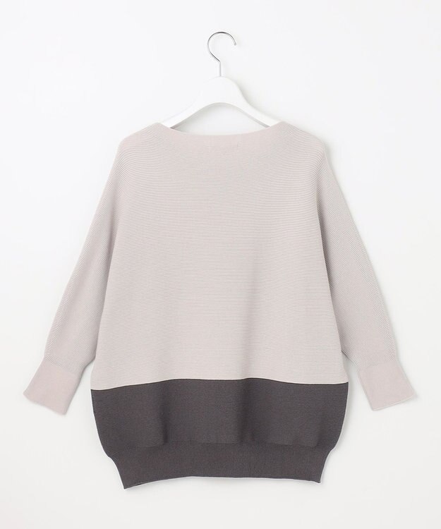 自由区 S 【WEB限定・洗える】コットンストレッチホールガーメントドルマン ニット ベージュ系1