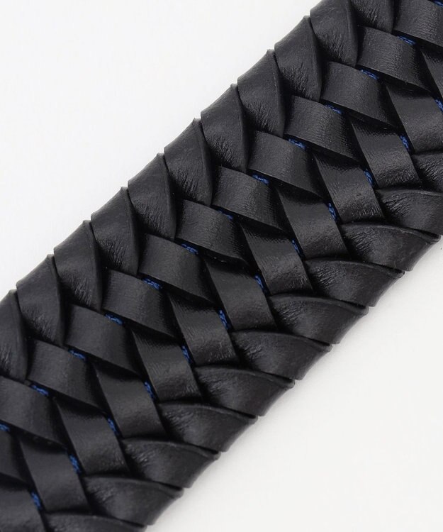 JOSEPH ABBOUD 【キングサイズ・伸びる/日本製】ストレッチレザー ベルト ブラック系