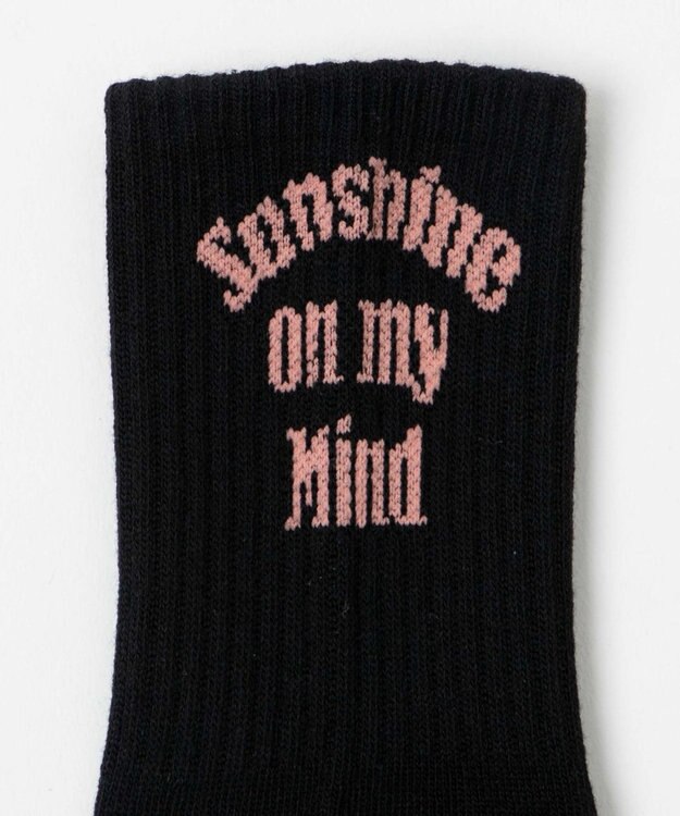 WEGO バックロゴリブソックス ブラック