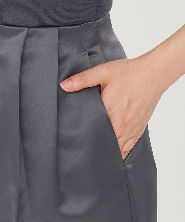 uncrave ラスターサテン パンツ（uncrave WHITE） スレート