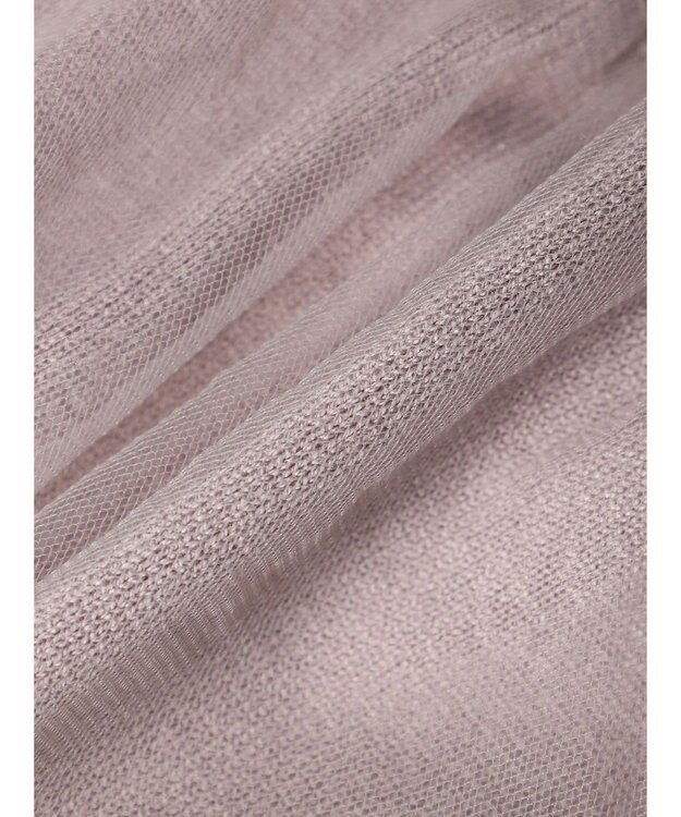 Green Parks ・swing by チュールレイヤーノースリーブニット Pink