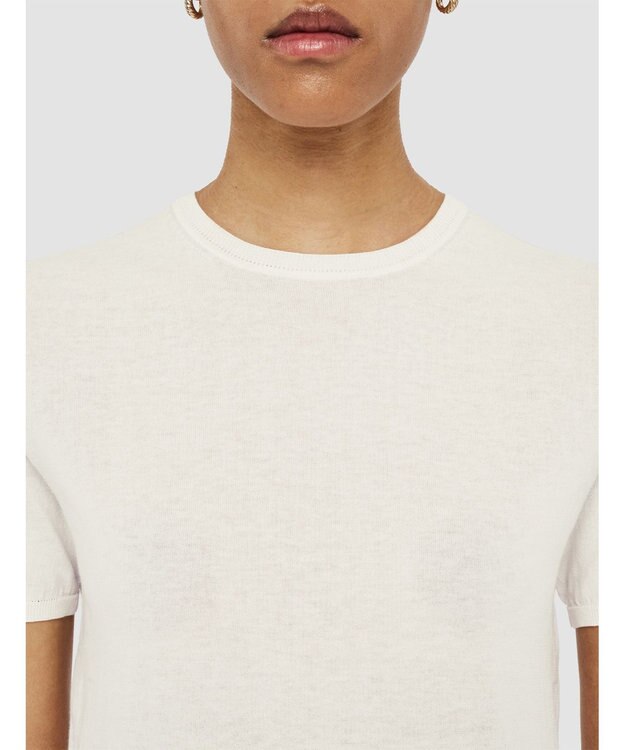 JOSEPH ニットアンドウーヴン　ショートスリーブトップス Ivory/Navy