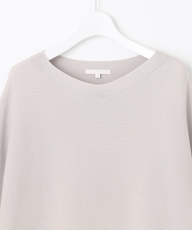 自由区 S 【WEB限定・洗える】コットンストレッチホールガーメントドルマン ニット ベージュ系1