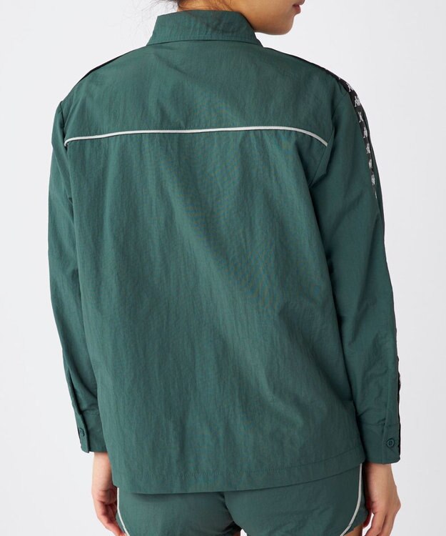 OP／FILA 【Kappa】バンダテープ ウーブンシャツジャケット グリーン