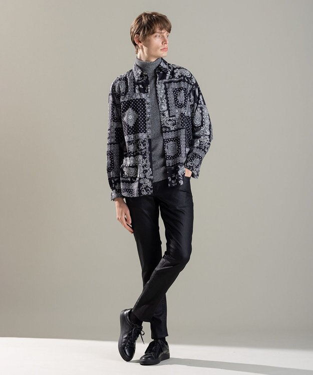 JOSEPH HOMME ピュアカシミヤ　タートルネックニット ライトグレー系