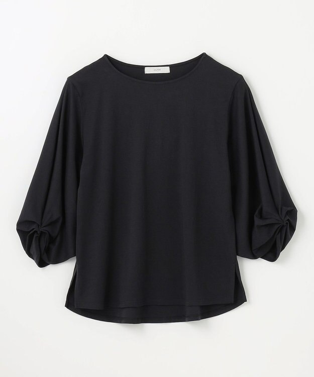 ANY L 【洗濯機可】シルケットスムースタックスリーブプルオーバー ブラック