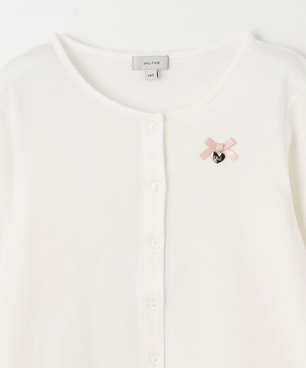 ANY KIDS 接触冷感 UVケア カーディガン エクリュ