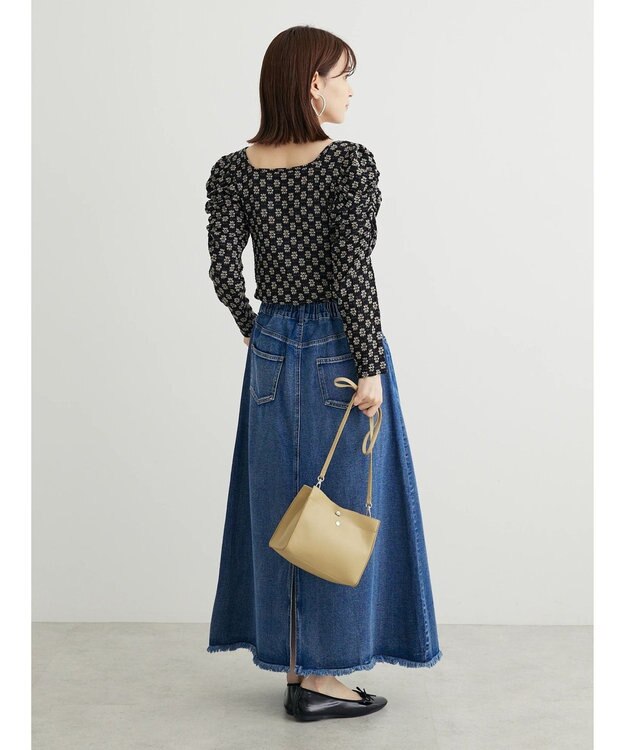 Green Parks ・Ｐｅｔｉｔ　Ｆｌｅｕｒ　フラワーレースプルオーバー White×Black