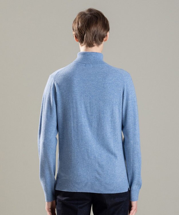 JOSEPH HOMME ピュアカシミヤ　タートルネックニット スカイブルー系