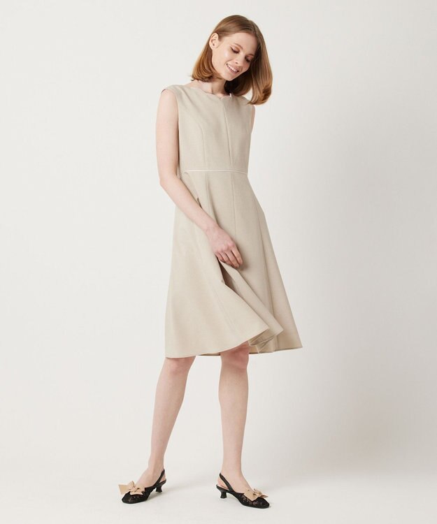 TOCCA 【大人百花掲載】【洗える！】AFTERNOON ドレス ベージュ系