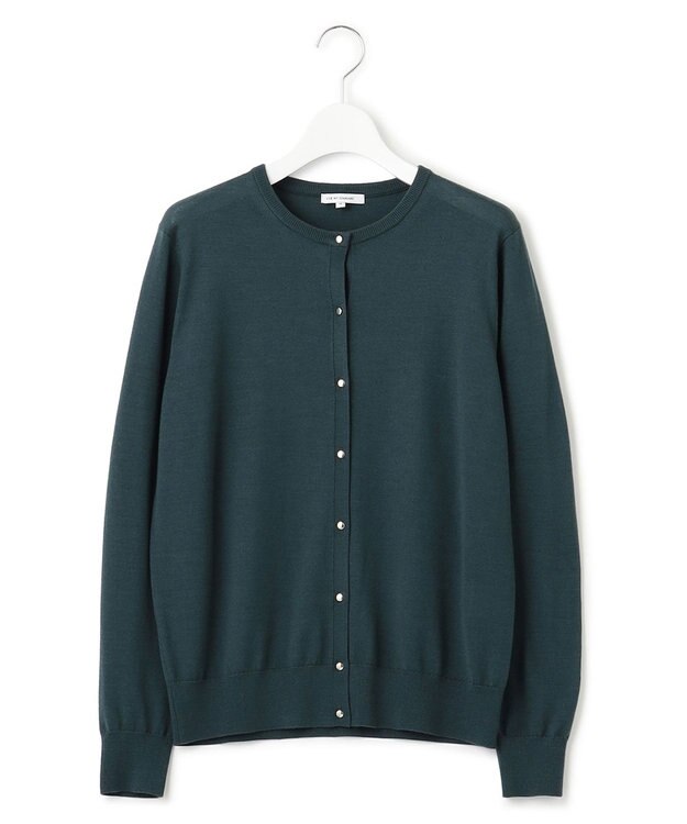 23区 S 【洗える/アンサンブル対応】サステナブルウール カーディガン グリーン系