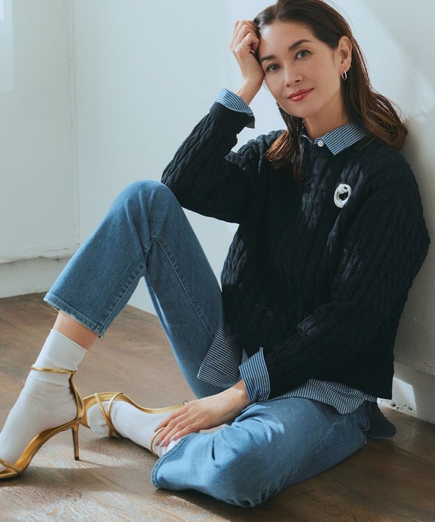 23区 【CLASSY.6月号掲載】23区DENIM ボーイフィット パンツ スカイブルー系