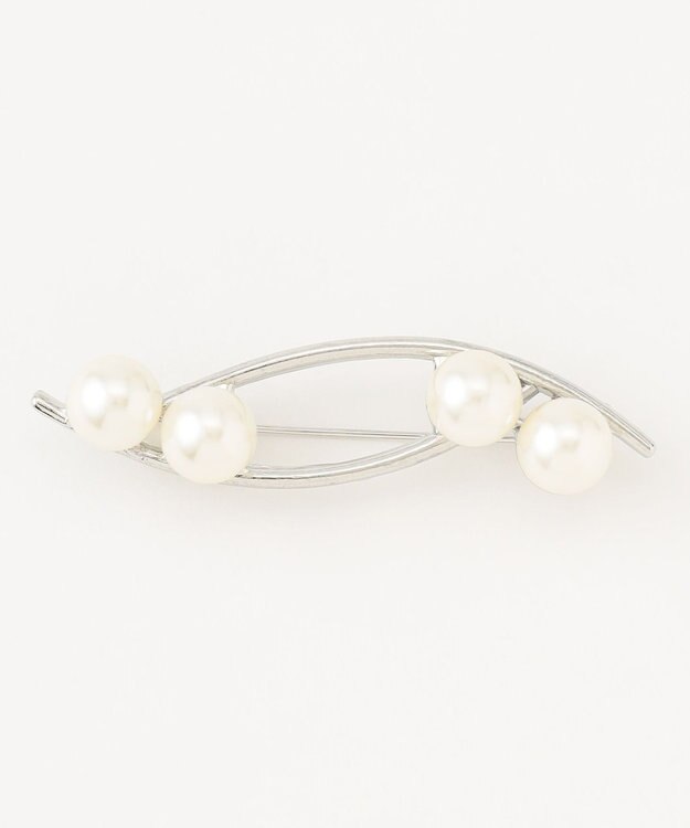 自由区 リーフパール ブローチ シルバー