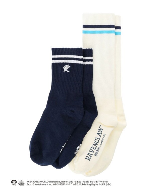Green Parks ハリーポッター／ＳＥＴ２点カラー＋ラインソックス Navy