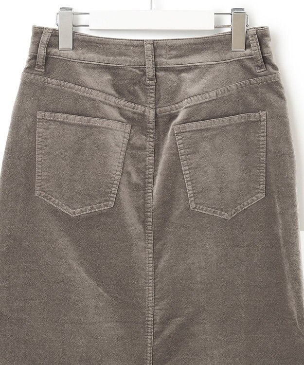 23区 【洗える】23区DENIM ベルベットストレッチ Aライン スカート トープ