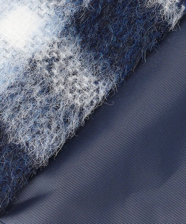 23区 【一部店舗限定】アルパカシャギーチェック コート ブルーチェック