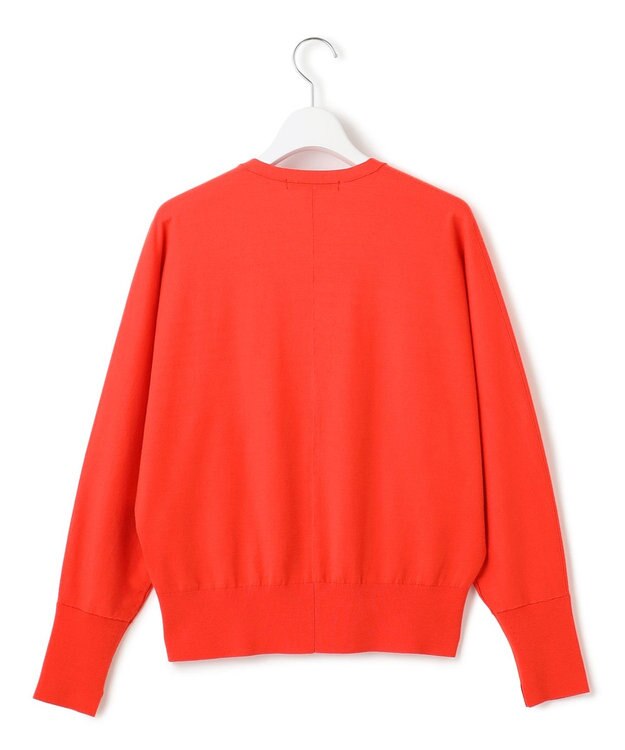 23区 L 【洗える】ヴィスコースストレッチ ドルマンスリーブ カーディガン レッド系