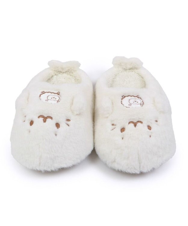 Mother garden ふわふわスリッパ 《しろたん＆羊 》レディース フリーサイズ ホワイト