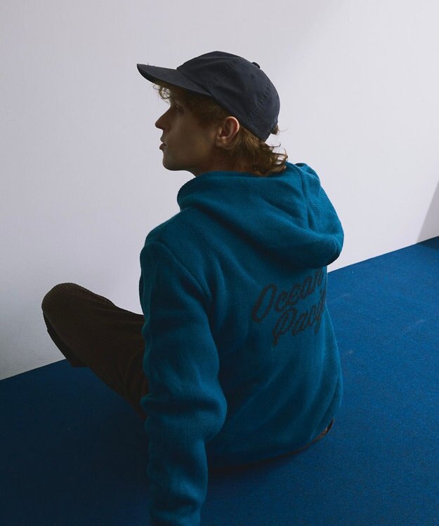 OP／FILA 【ocean pacific】ニットジップパーカー ダークブルー