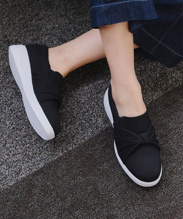 Tiaclasse 【安田美沙子さん着用】キャンバスリボンスリッポン ブラック