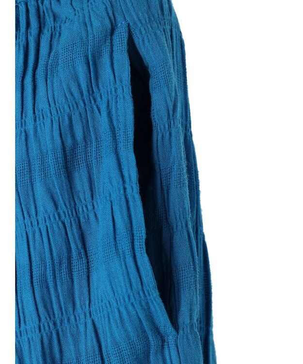 Green Parks Ｉ　段違いギャザーロングスカート Blue