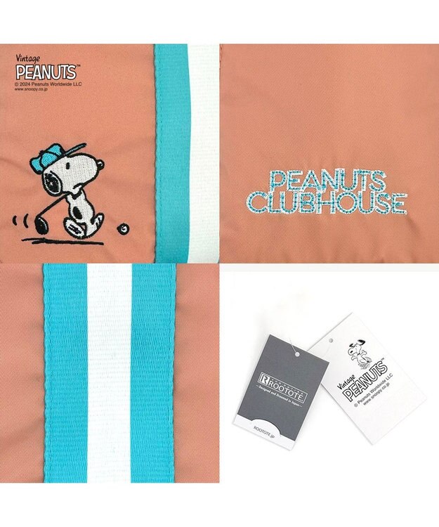 ROOTOTE 8390【スヌーピー】IP.スクエア2ウェイ.ピーナッツ-9P 04：ピンク