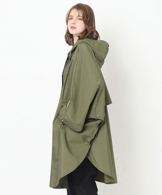 MOONBAT POLO RALPH LAUREN レインポンチョ レインベア 50デニール生地／着丈98cm 収納袋付き カーキー