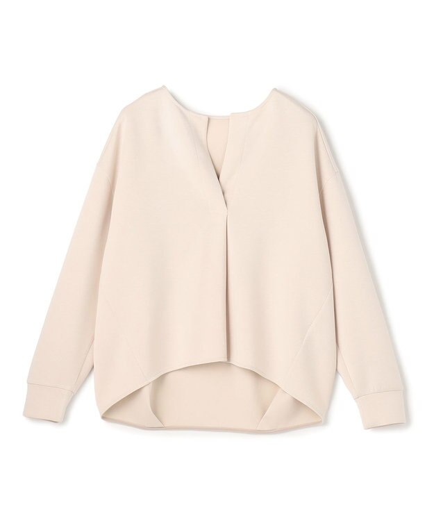 UNFILO L BEAUTY FORM JERSEY ソフト コクーンプルオーバー グレージュ