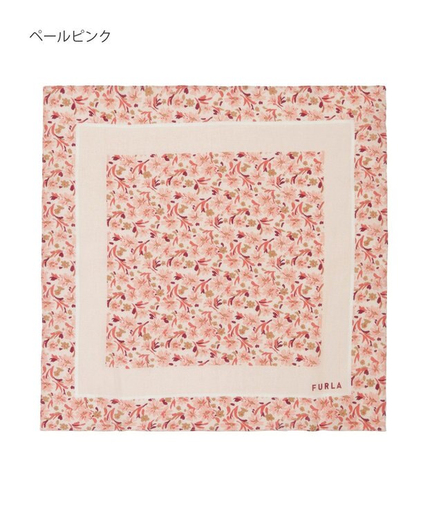 MOONBAT フルラ (FURLA) コットンプチスカーフ 50cm×50cm ペールピンク
