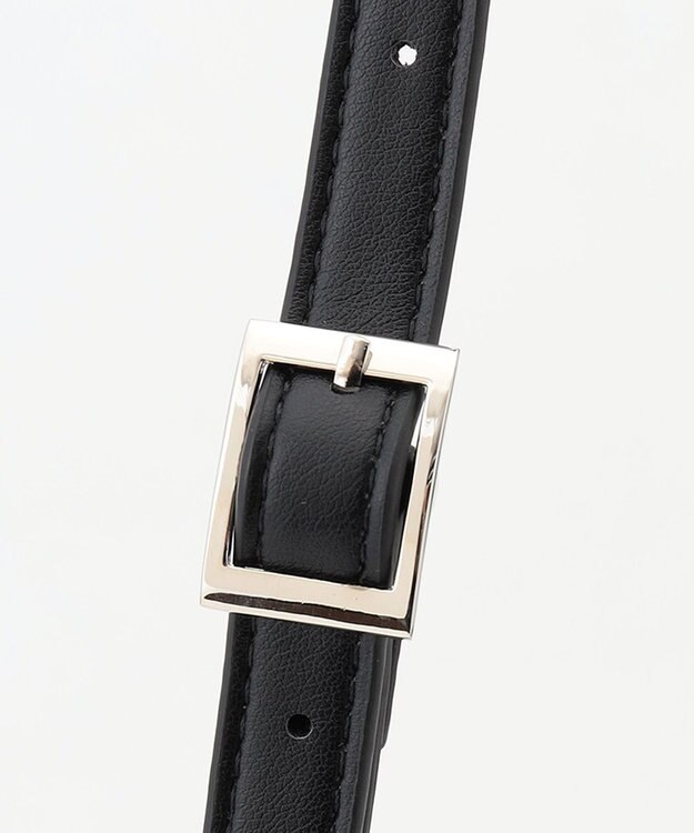 ICB 【CLASSY.1月号掲載】トリミングスクエア ショルダーバッグ ブラック系